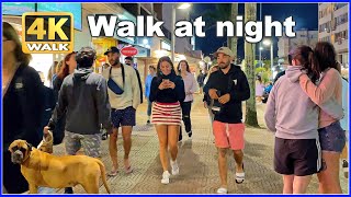 【4K】WALK the NIGHT at Avenida Gorlero PUNTA del ESTE Uruguay [upl. by Hteb436]