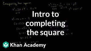 Solving quadratic equations by completing the square  Algebra II  Khan Academy [upl. by Vergos247]