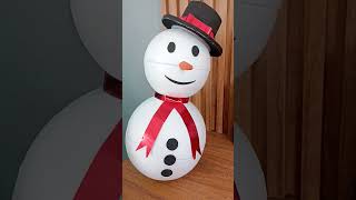 BONECO DE NEVE FEITO EM CASA FAÇA VC MESMO PARA ENFEITAR SUA ÁRVORE DE NATAL natal marrychristmas [upl. by Tilden]