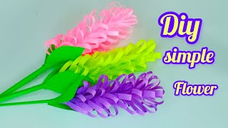 Diy Flower  Beautiful Paper Flower Making Idea  Simple Paper Flower Making [upl. by Enimassej]