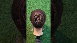 Beautiful bun hairstyle hairstyletutotial shortvideo youtubeshorts shorts hairstyle hair [upl. by Jerome]