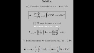 Problem 538  Magnetic Vector Potential Multipole Expansion Introduction to Electrodynamics [upl. by Enomad140]