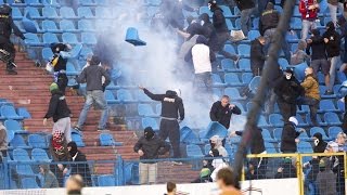 FC BANÍK OSTRAVA vs AC SPARTA PRAHA 2232014 hooligans in action [upl. by Froemming]