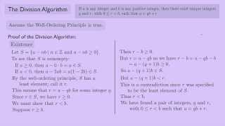 Abstract Algebra 1 The Division Algorithm [upl. by Greggory]