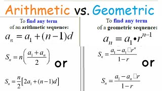 Arithmetic Sequence vs Geometric Sequence [upl. by Keyte]