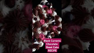 Black Currant Mousse Sheet Cake  DIY Cake Tutorial bakeathome sheetcake blackcurrantcake baking [upl. by Ita721]