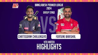 Chattogram Challengers vs Fortune Barishal  Highlights  11th Match  Season 10  BPL 2024 [upl. by Wolfram]