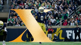 Who else but Xavier Watts ☘️  Irish Spotlight Game 10 vs Virginia  Notre Dame Football [upl. by Yessak]