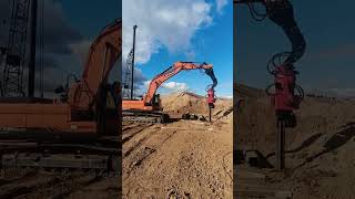 Piledriver sheet pile driver вибропогружатель EXTEN DPD350T [upl. by Angelika]