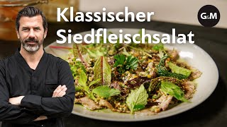 Rezept Siedfleischsalat von Andreas Caminada  GaultMillau Schweiz [upl. by Eidnar]