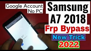 Samsung A7 2018 android 10 frp bypass 2022 । Samsung A750F Google Account Bypass । A7 frp bypass [upl. by Philo262]