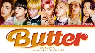 BTS Butter Lyrics Color Coded Lyrics [upl. by Aivon]