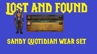 How To Get The Lost And Found Achievement For The Sandy Quotidian Wear Transmog Set Hallowfall [upl. by Llerret922]