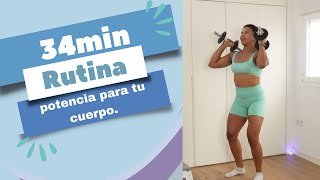 RETO de 34 MINUTOS de entreno para MUJERES SIN TIEMPO DÍA 7 motivacion tonificar reto [upl. by Tandi182]