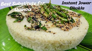 Instant Jowar Dhokla Recipe  Jowarsorghum na Dhokla  Jowar Recipes  Healthy Breakfast [upl. by Mungovan]