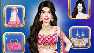 looking girl model makeup video stylish Raj dress Indian cute baby doll girl video [upl. by Ahsemed991]