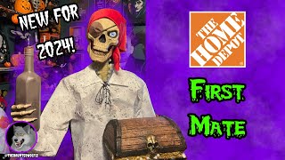 NEW FOR 2024  Home Depot Halloween 6ft Animated First Mate Pirate Skeleton UNBOXING amp REVIEW [upl. by Namlak19]