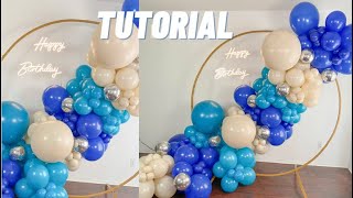 HOW TO BALLOON GARLAND  Round Arch Backdrop  Party Ideas [upl. by Lertnahs]