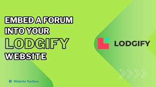 Embed A Forum Into Your Lodgify Website [upl. by Akiner250]