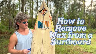 How To Remove Old Wax From A Surfboard ASMR [upl. by Nylasej]