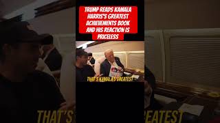 Trump reads kamala harris’s greatest achievements book and his reaction is priceless [upl. by Areem]