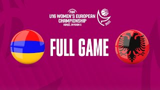 Armenia v Albania  Full Basketball Game  FIBA U16 Womens European Championship 2022  Division C [upl. by Ryhpez]