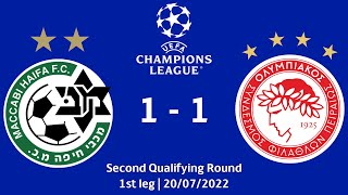 Maccabi Haifa vs Olympiacos  11  UEFA Champions League 202223 Second qualifying round 1st leg [upl. by Gwyn411]