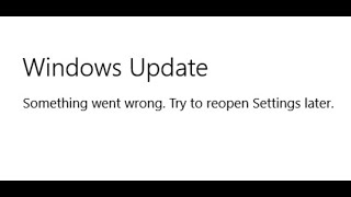 How To Fix Error Something Went Wrong Try To Reopen Settings Later While Updating Windows 10 [upl. by Baxter]