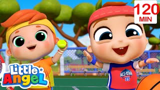 Sports Are Fun Song  2 Hours  Little Angel Color Songs amp Nursery Rhymes  Learn Colors amp Shapes [upl. by Hazard]