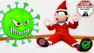 Caught Elf On The Shelf Moving Giant Elf Gets Germs [upl. by Tlevesor]