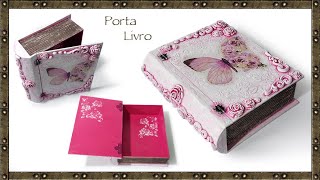 Como decorar CAIXA LIVRO em MDF estilo romântico  Borboleta rosa [upl. by Viki749]