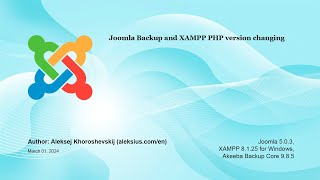 Joomla backup How to change PHP version on XAMPP [upl. by Ekusuy725]