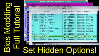 Bios Modding Tutorial for 386 486 and Pentium PCs Unlock hidden options in Award and AMI BIOS [upl. by Mella779]