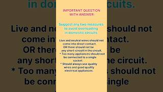 Measures to avoid overloading in domestic circuits shorts yt shorts education [upl. by Ileyan279]