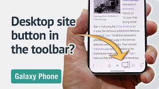 How to quickly switch a site to the PC view in Samsung browser [upl. by Pulchi254]