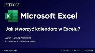 Excel Jak stworzyć kalendarz w Excelu [upl. by Adine]