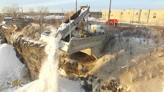 Two hour raw video of snow removal operations in Montreal Canada [upl. by Perrin]