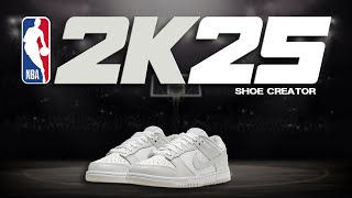 NBA 2K25 Shoe Creator  How to make Nike Dunk Low Photon Dust [upl. by Hinch]