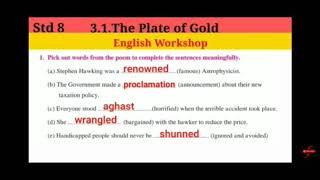 Lesson 31 the plate of gold question and answers full [upl. by Leirum938]