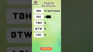 Common acronyms in English 2 englishlesson englishteacher learnenglish englishtips english esl [upl. by Natalie]