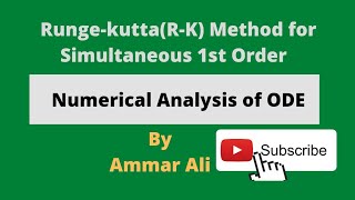 1st order runge Kutta method for SimultaneousRK Method of system of 1st order equation [upl. by Aiehtela]