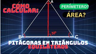 ¡Aprende a usar Pitágoras en triángulos equiláteros [upl. by Arakahs852]