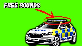 UK Police SIREN  Free sound effects  Free download 👮 [upl. by Irollam]