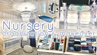 EXTREME NURSERY ORGANIZATION  BOY NURSERY MAKEOVER  NURSERY TOUR BABY BOY [upl. by Adigun]