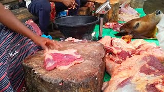 Amazing beef market halal beef cutting skills in Bangladesh butcher market [upl. by Yerg]