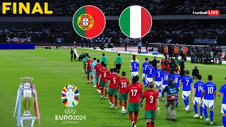 Portugal Vs Italy  Final UEFA Euro 2024  Full Match All Goals  eFootball PES Realistic Gameplay [upl. by Sugirdor]