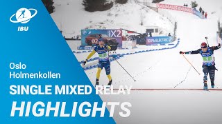 World Cup 2324 OsloHolmenkollen Single Mixed Relay Highlights [upl. by Mauri]