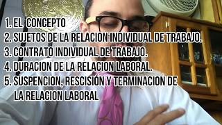 relaciones individuales de trabajo [upl. by Timon183]