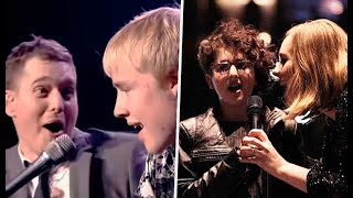 Moments When Famous Celebrities Surprised By Fans Singing Skills [upl. by Wilen]