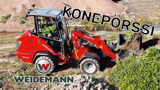 Weidemann Hoftrac 1390 Konepörssin koeajossa Konepörssi testing Weidemann Hoftrac 1390 [upl. by Conrad]